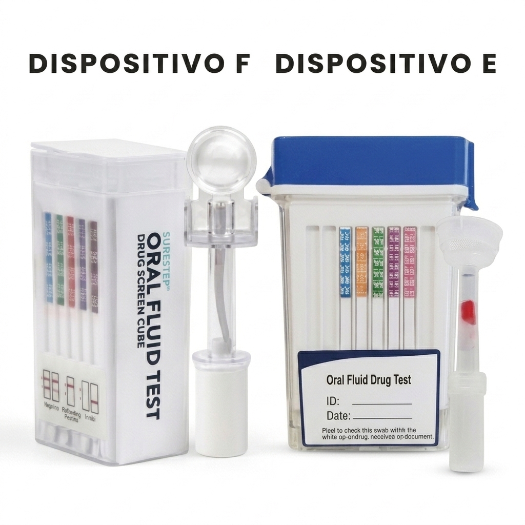 DETECCIÓN DE DROGAS EN SALIVA (Prueba de drogas Dispositivos E y F)